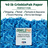 40 LB Light Blue Crinkle Paper