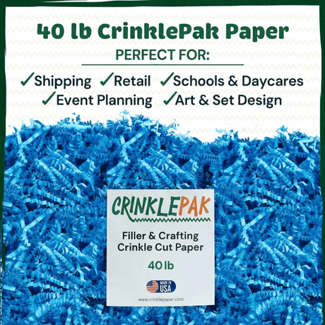 40 LB Light Blue Crinkle Paper