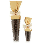 Clear / Gold Foil Top Candy Cornet - (Large) 1-3/4 x 6-1/4"