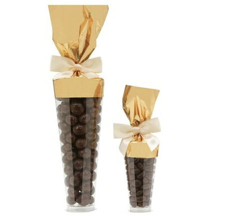 Clear / Gold Foil Top Candy Cornet - (Large) 1-3/4 x 6-1/4"