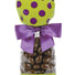 Pistachio/Aubergine Dots - Deluxe Candy Bag - 2 x 1-7/8 x 9-1/2"