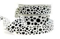 Dalmatian White - Pet Theme Ribbon - 7/8" x 100 Yards