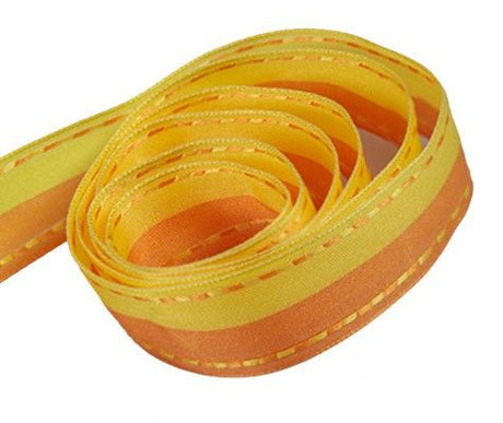 Yellow / Orange - Dash 2 Dash Ribbon - 1" x 25 Yards