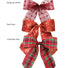 Burgundy Chiffon Bow w / Gold Twist-Tie - Bow with Twist Tie - 6-1/2" Width Bow - 8" Gold Twist Tie