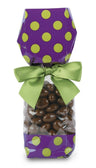 Aubergine/Pistachio Dots - Deluxe Candy Bag - 2 x 1-7/8 x 9-1/2"