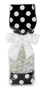 Black/White Dots - Deluxe Candy Bag - 2 x 1-7/8 x 9-1/2"