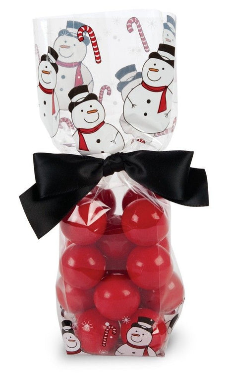 Snowman Bag - Deluxe Candy Bag - 2 x 1-7/8 x 9-1/2"