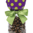 Aubergine/Pistachio Dots - Deluxe Candy Bag - 2-5/8 x 1-7/8 x 10-3/4"