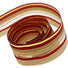 Red / Tan / Gold - Docile Ribbon - 1-1/2" x 25 Yards