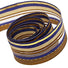Blue / Brown / Gold - Docile Ribbon - 1-1/2" x 25 Yards