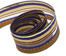 Blue / Brown / Gold - Docile Ribbon - 1-1/2" x 25 Yards