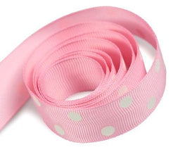 Pink - Domino Dots Ribbon - 1-1/2" x 50 Yards