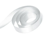 White - Double Face Satin Ribbon - 7/8" x 100 Yards