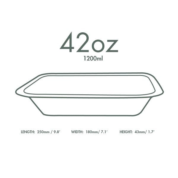 Vegware Gourmet 42 oz Molded Fiber Food Tray Base Size 5 White Compostable (QTY 600), SKU V5-GB42