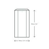 Vegware 4 x 2 x 10in glassine NatureFlex window hot bag (QTY:1000)