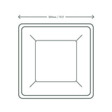 Vegware White Molded Fiber Square Plates, 10in (QTY 500), SKU VPSQ-10