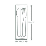 Vegware Compostable CPLA Cutlery Kit with Napkin, Knife, Fork & Spoon, White (QTY 250), SKU VW-KFSWN