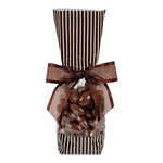 Brown/Cream Stripe - Deluxe Candy Bag - 2-5/8 x 1-7/8 x 10-3/4"