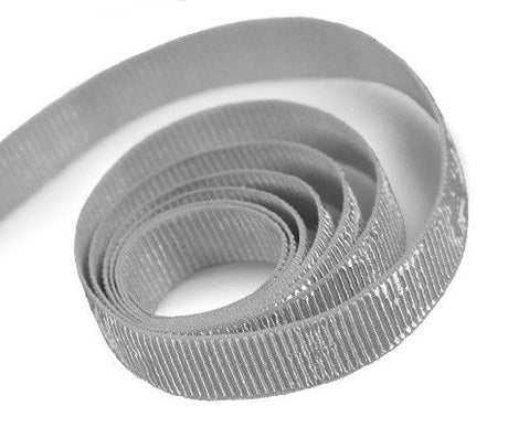 Metal Grey - Elast-A-Grain Ribbon - 3/8" x 25 Yards