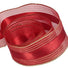 Red / Gold - Elite Sheer (Wired Edge) Ribbon - 1-1/2" x 50 Yards