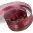 Burgundy / Gold - Elite Sheer (Wired Edge) Ribbon - 1-1/2" x 50 Yards