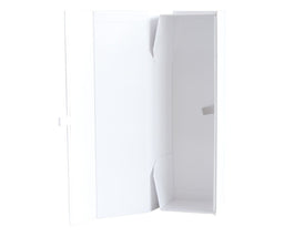 White - Magnetic Ceco Box - 1 Bottle Wine - 13-1/2 x 3-1/2 x 3-1/2"