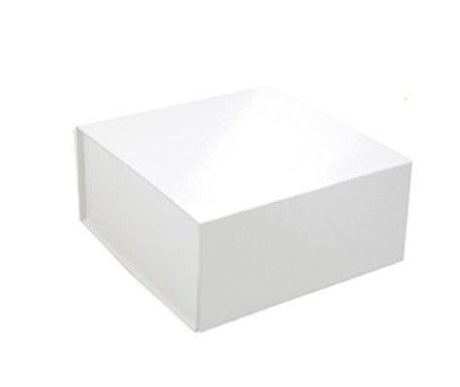 Gloss White - Magnetic Ceco Gift Box - 8 x 8 x 3-1/8"