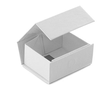 Gloss White - Magnetic Ceco Ring Box - 2-5/8 x 2 x 1-3/16"