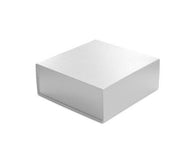 Leatherette White - Magnetic Ceco Gift Box - 6 x 6 x 2-3/4"