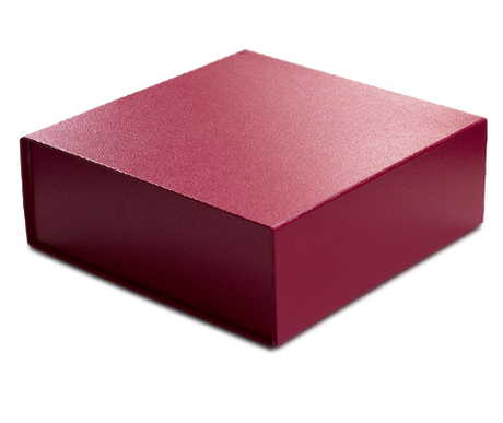 Leatherette Red - Magnetic Ceco Gift Box - 10 x 10 x 4"
