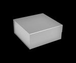 Matte Silver - Magnetic Gift Box - 6 x 6 x 2-3/4"