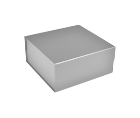 Matte Silver - Magnetic Gift Box - 6 x 6 x 2-3/4"