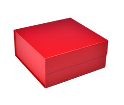 Matte Red - Magnetic Gift Box - 8 x 8 x 3-1/8"