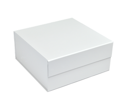 Matte White - Magnetic Gift Box - 8 x 8 x 3-1/8"