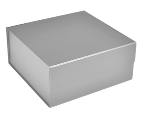 Matte Silver - Magnetic Gift Box - 10 x 10 x 4-1/2"