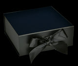 Matte Black - Magnetic Ribbon Tie Gift Box - 10 x 10 x 4-1/2"