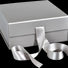 Matte Silver - Magnetic Ribbon Tie Gift Box - 10 x 10 x 4-1/2"