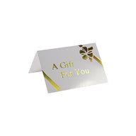 Gold on White - A Gift For you Enclosure Cards