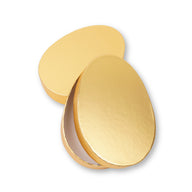 Smooth Gold - Egg Shaped Candy Box - 6 x 4-1/8 x 1-1/8"