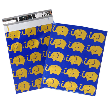 Elephant Poly Mailers Size 10x13 Colorful Shipping Bags