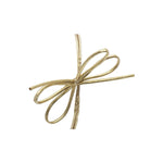 Gold - Euro Double Bow Stretch Loop - 10" Loop (18" untied)