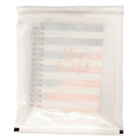 White - Vela Transport Bag - M - 9-3/4 x 11-3/4" (1-1/2" Adhesive Flap)
