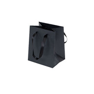 Black Pearl - Satin Ribbon Handle Bag - 5 x 4 x 6"