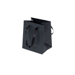 Black Pearl - Satin Ribbon Handle Bag - 5 x 4 x 6"