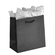 Black Stardust Glitter - Euro Tote - 6-1/2 x 3-1/2 x 6-1/2"