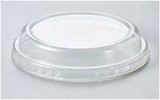 Clear - Curled Cup Clear Lid - (6.8 oz) Lid - 4.2 x 0.8"