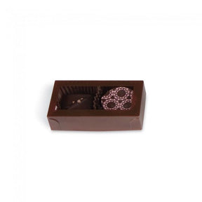 Brown/Clear Window - Artisan Frosted Window Box - (2 Pc.) 2-3/4 x 1-1/4 x 3/4"