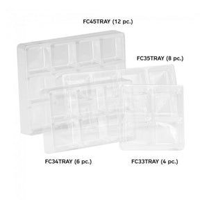 Clear - Candy Tray - (4 Pc.) 2-3/4 x 2-3/4 x 1/2"