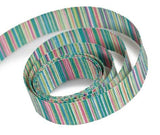 Green / Blue Stripe - Fantastic Ribbon - 5/8" x 25 Yards
