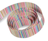 Pink / Turquoise Stripe - Fantastic Ribbon - 5/8" x 25 Yards